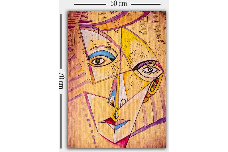 Dekorativ Canvasbilde 50x70 cm - Flerfarget - Interiør - Maleri & posters - Lerretsbilder