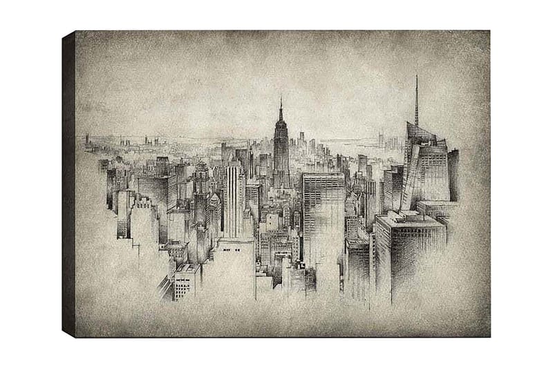 Dekorativ Canvasbilde 50x70 cm - Flerfarget - Interiør - Maleri & posters - Lerretsbilder