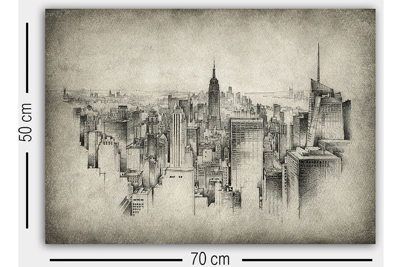 Dekorativ Canvasbilde 50x70 cm - Flerfarget - Interiør - Maleri & posters - Lerretsbilder