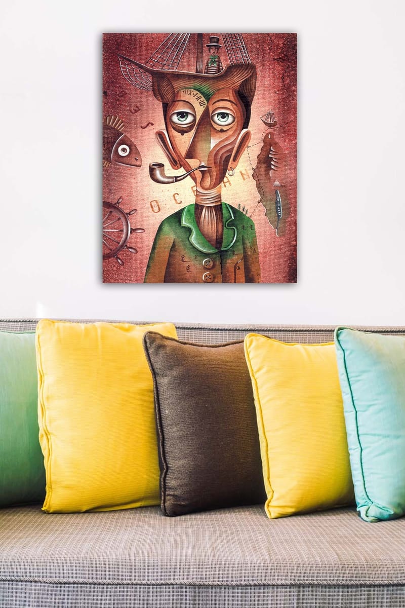 Dekorativ Canvasbilde 50x70 cm - Flerfarget - Interiør - Maleri & posters - Lerretsbilder