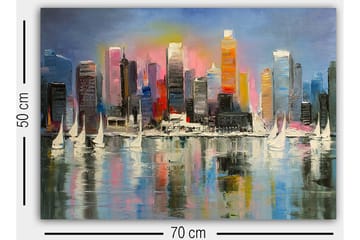 Dekorativ Canvasbilde 50x70 cm - Flerfarget - Interiør - Maleri & posters - Lerretsbilder