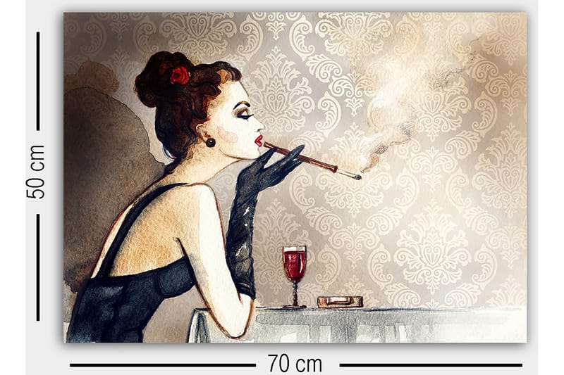 Dekorativ Canvasbilde 50x70 cm - Flerfarget - Interiør - Maleri & posters - Lerretsbilder