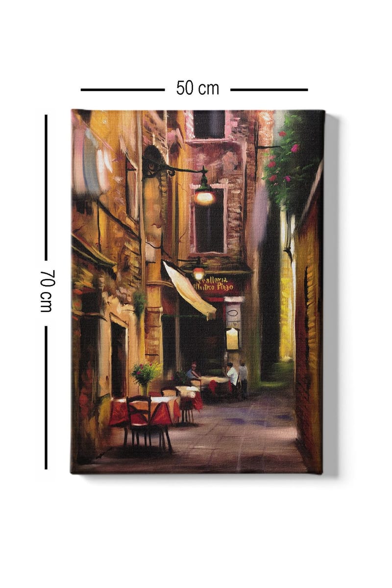 Dekorativ Canvasbilde 50x70 cm - Flerfarget - Interiør - Maleri & posters - Lerretsbilder