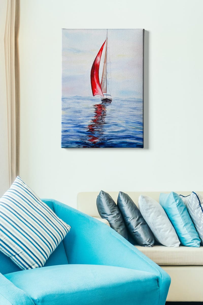 Dekorativ Canvasbilde 50x70 cm - Flerfarget - Interiør - Maleri & posters - Lerretsbilder