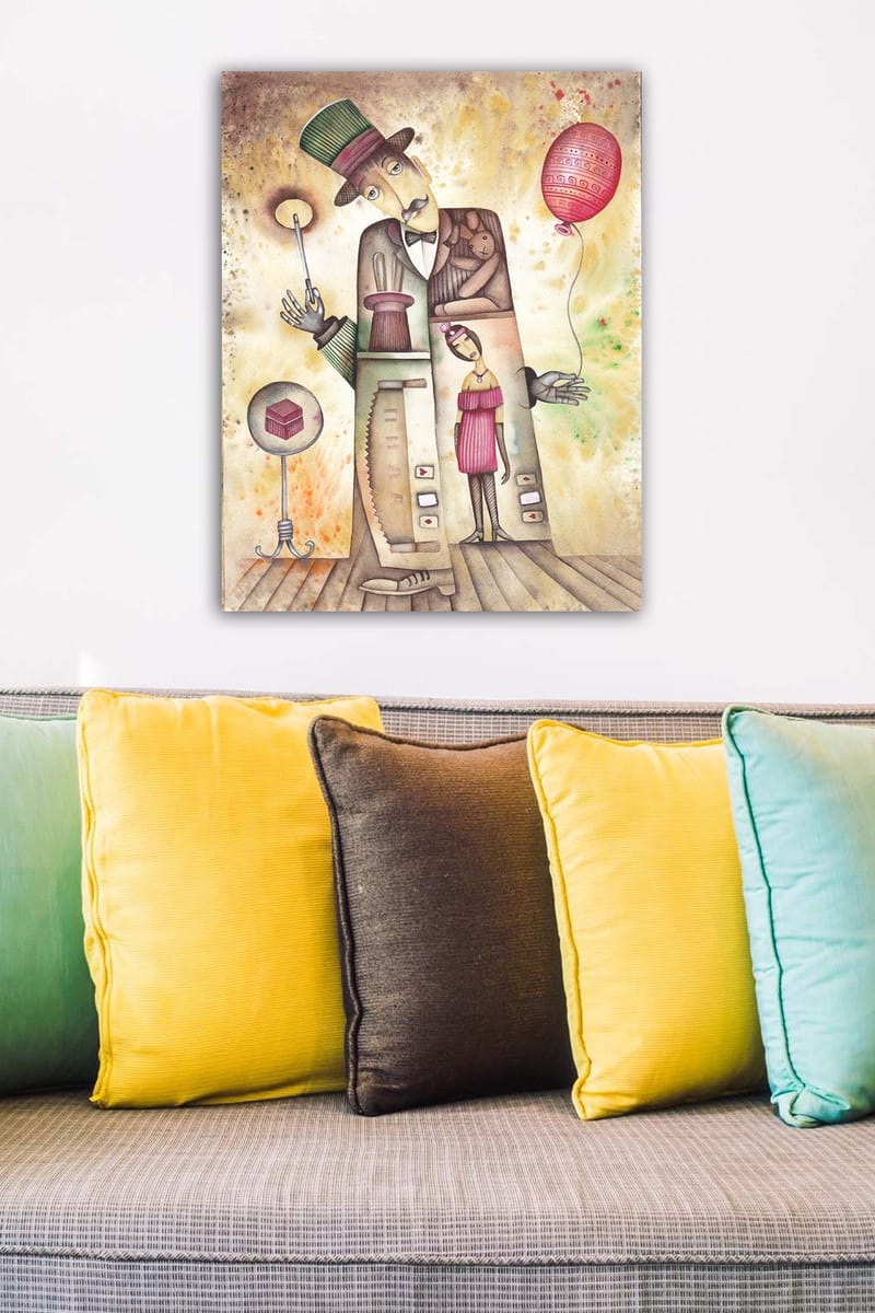 Dekorativ Canvasbilde 50x70 cm - Flerfarget - Interiør - Maleri & posters - Lerretsbilder