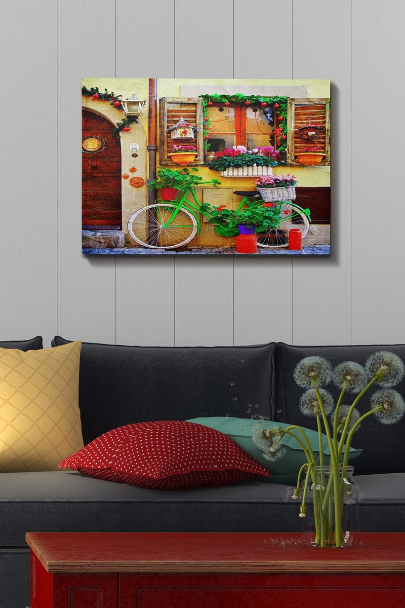 Dekorativ Canvasbilde 50x70 cm - Flerfarget - Interiør - Maleri & posters - Lerretsbilder