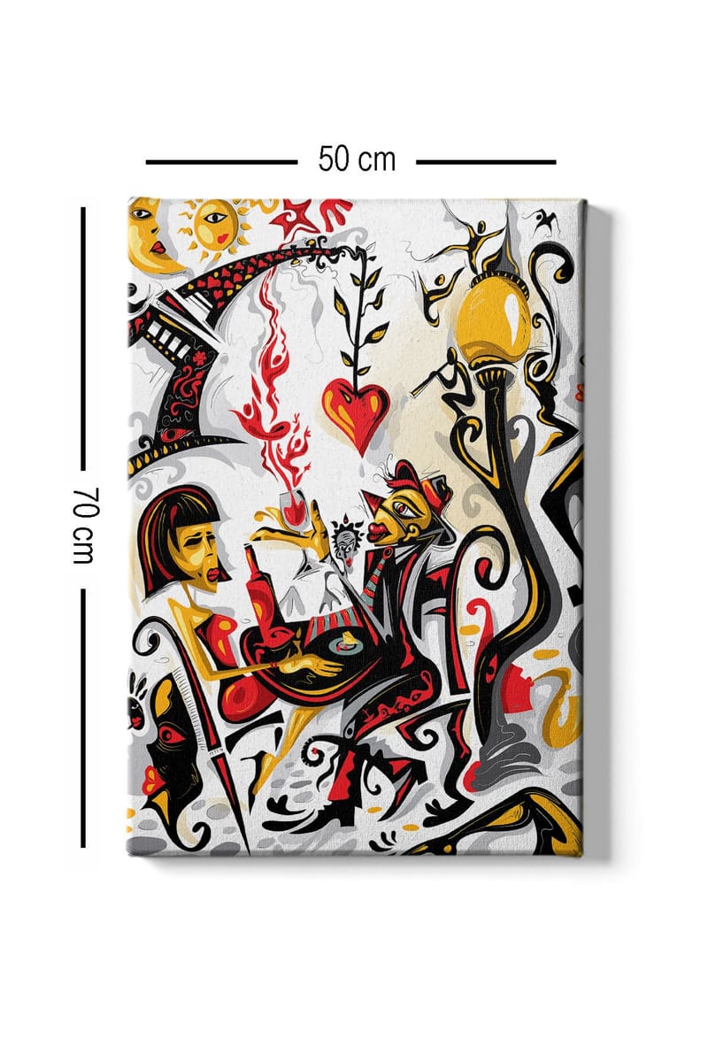 Dekorativ Canvasbilde 50x70 cm - Flerfarget - Interiør - Maleri & posters - Lerretsbilder