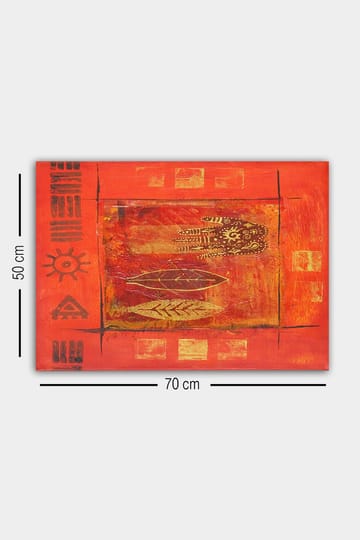 Dekorativ Canvasbilde 50x70 cm - Flerfarget - Interiør - Maleri & posters - Lerretsbilder