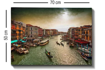 Dekorativ Canvasbilde 50x70 cm - Flerfarget - Interiør - Maleri & posters - Lerretsbilder