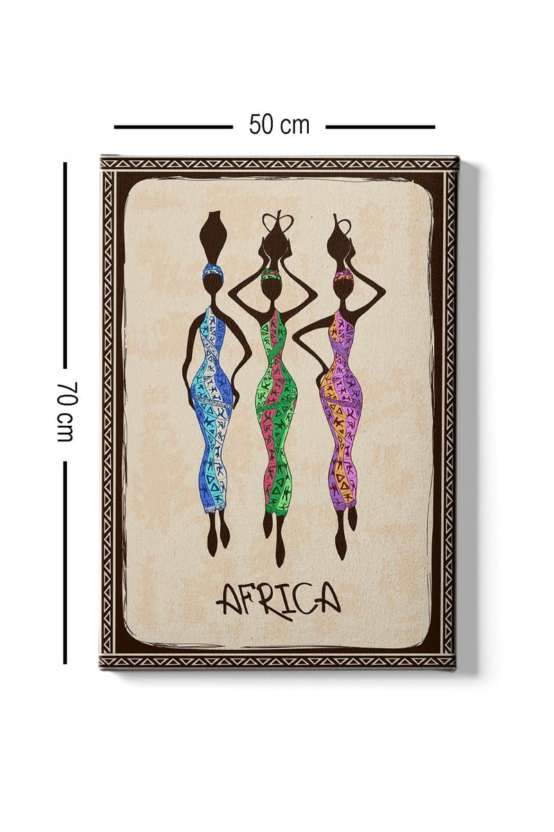 Dekorativ Canvasbilde 50x70 cm - Flerfarget - Interiør - Maleri & posters - Lerretsbilder