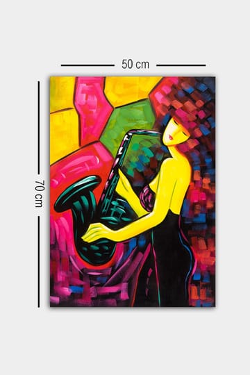 Dekorativ Canvasbilde 50x70 cm - Flerfarget - Interiør - Maleri & posters - Lerretsbilder