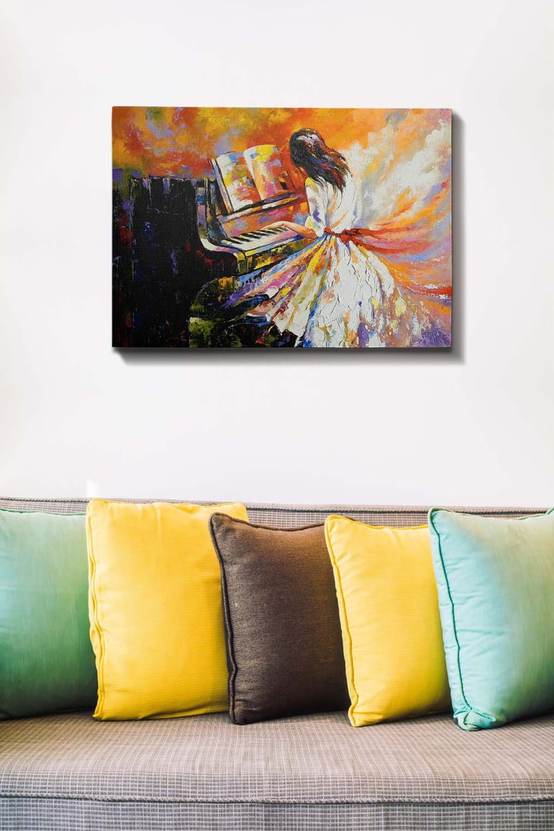 Dekorativ Canvasbilde 50x70 cm - Flerfarget - Interiør - Maleri & posters - Lerretsbilder