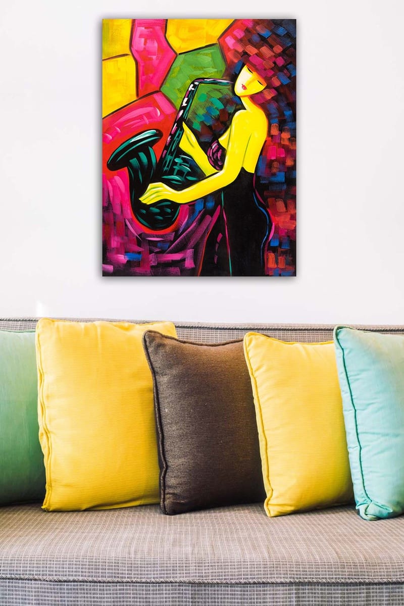 Dekorativ Canvasbilde 50x70 cm - Flerfarget - Interiør - Maleri & posters - Lerretsbilder