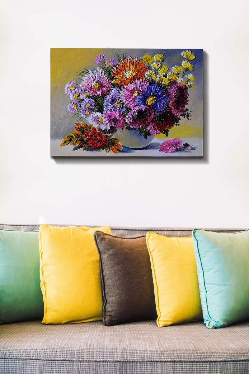 Dekorativ Canvasbilde 50x70 cm - Flerfarget - Interiør - Maleri & posters - Lerretsbilder