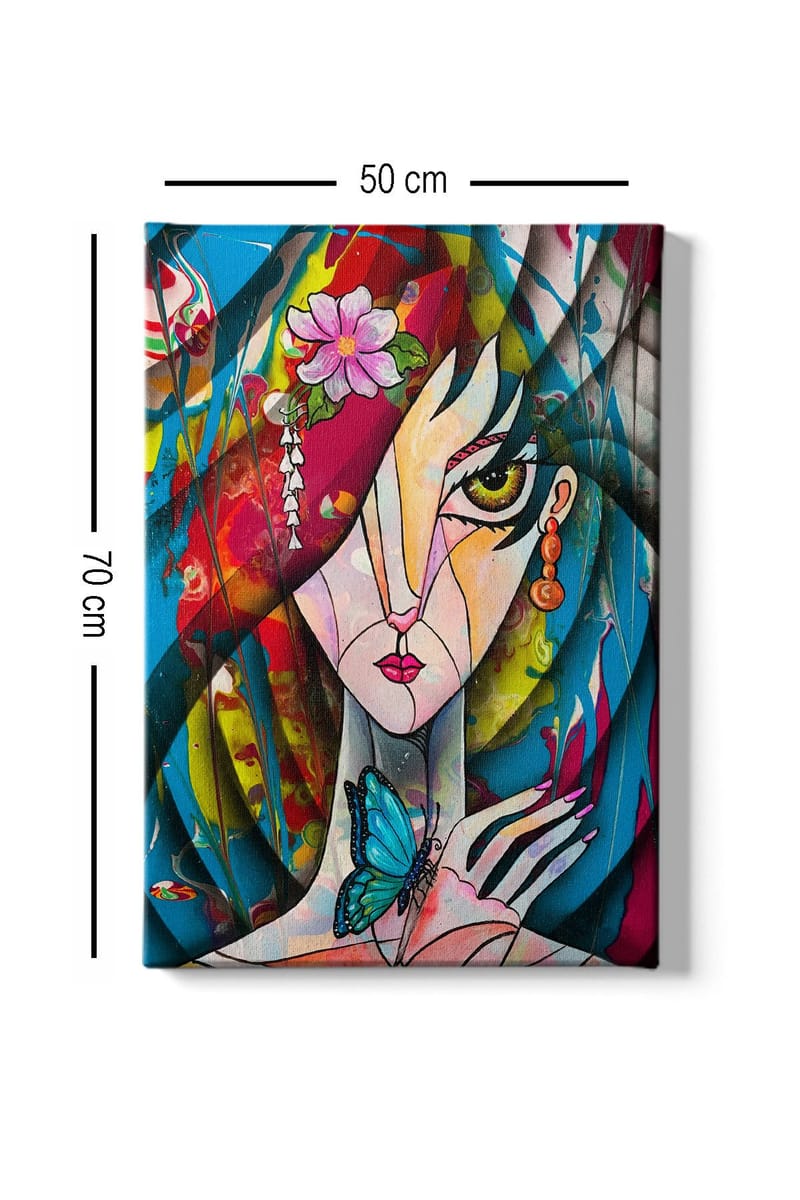 Dekorativ Canvasbilde 50x70 cm - Flerfarget - Interiør - Maleri & posters - Lerretsbilder