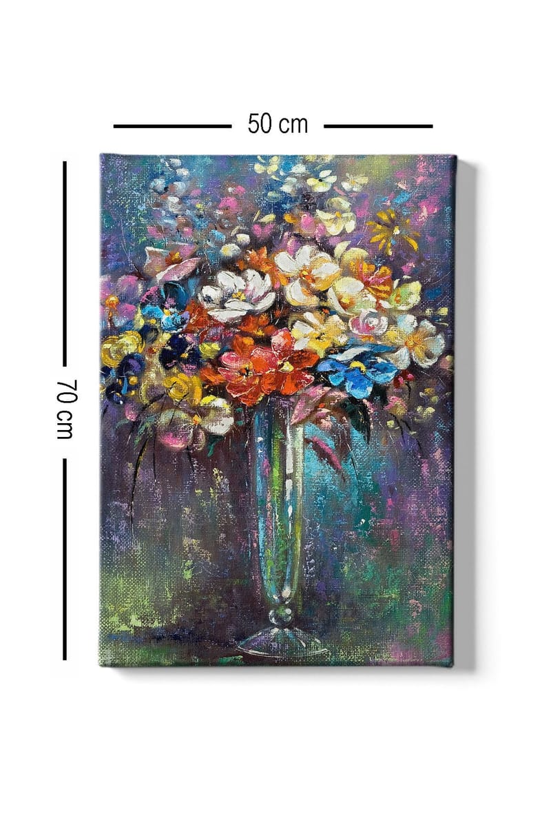 Dekorativ Canvasbilde 50x70 cm - Flerfarget - Interiør - Maleri & posters - Lerretsbilder