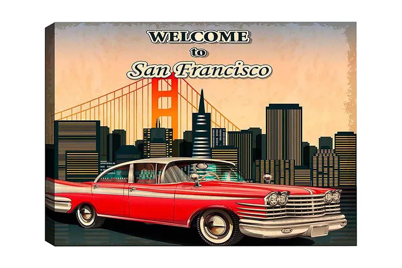 Dekorativ Canvasbilde 50x70 cm, Flerfarget