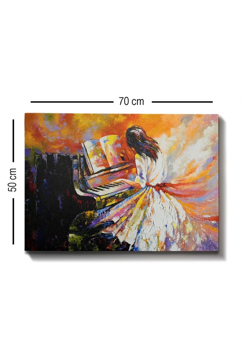 Dekorativ Canvasbilde 50x70 cm - Flerfarget - Interiør - Maleri & posters - Lerretsbilder