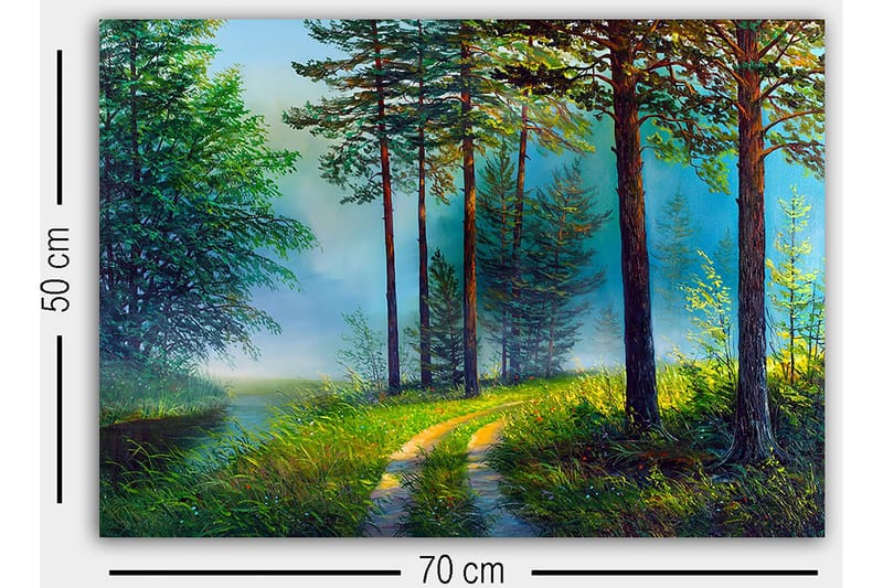 Dekorativ Canvasbilde 50x70 cm - Flerfarget - Interiør - Maleri & posters - Lerretsbilder