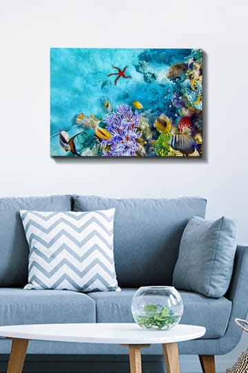 Dekorativ Canvasbilde 50x70 cm - Flerfarget - Interiør - Maleri & posters - Lerretsbilder