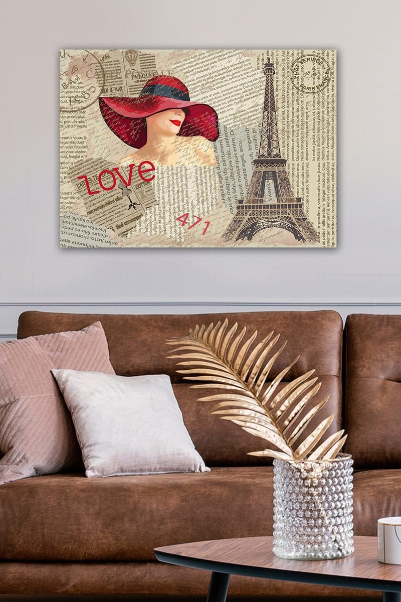 Dekorativ Canvasbilde 50x70 cm - Flerfarget - Interiør - Maleri & posters - Lerretsbilder