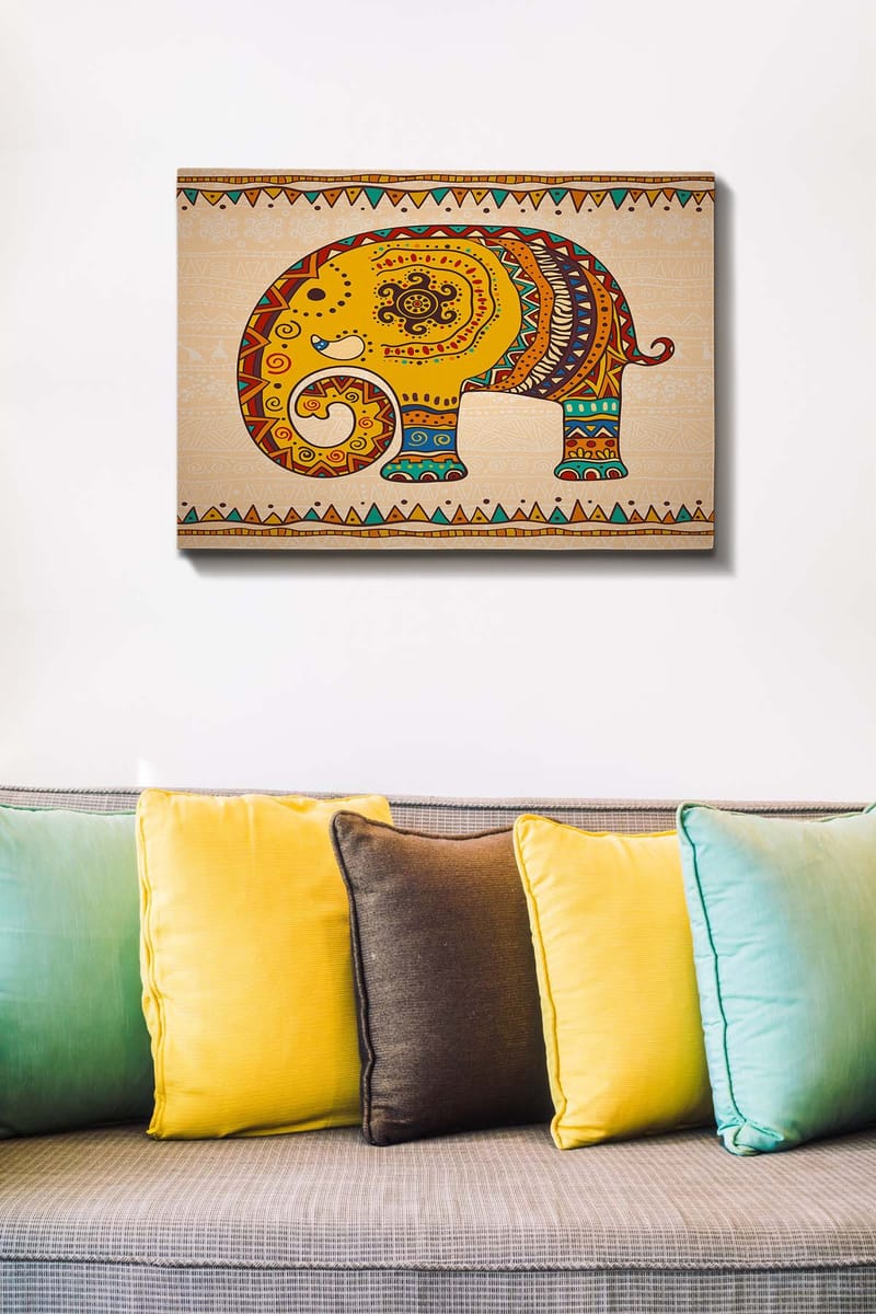 Dekorativ Canvasbilde 50x70 cm - Flerfarget - Interiør - Maleri & posters - Lerretsbilder