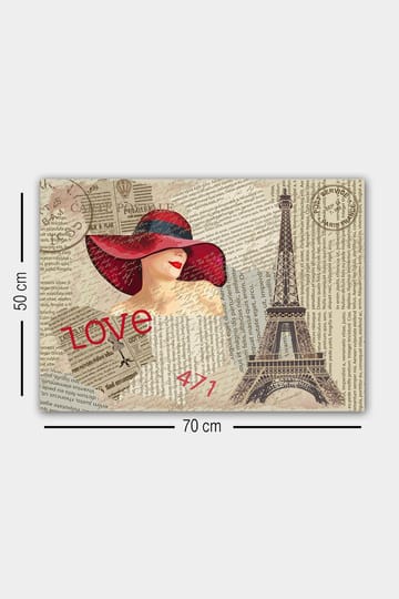 Dekorativ Canvasbilde 50x70 cm - Flerfarget - Interiør - Maleri & posters - Lerretsbilder