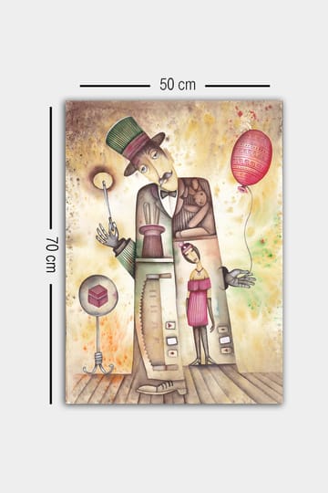 Dekorativ Canvasbilde 50x70 cm - Flerfarget - Interiør - Maleri & posters - Lerretsbilder