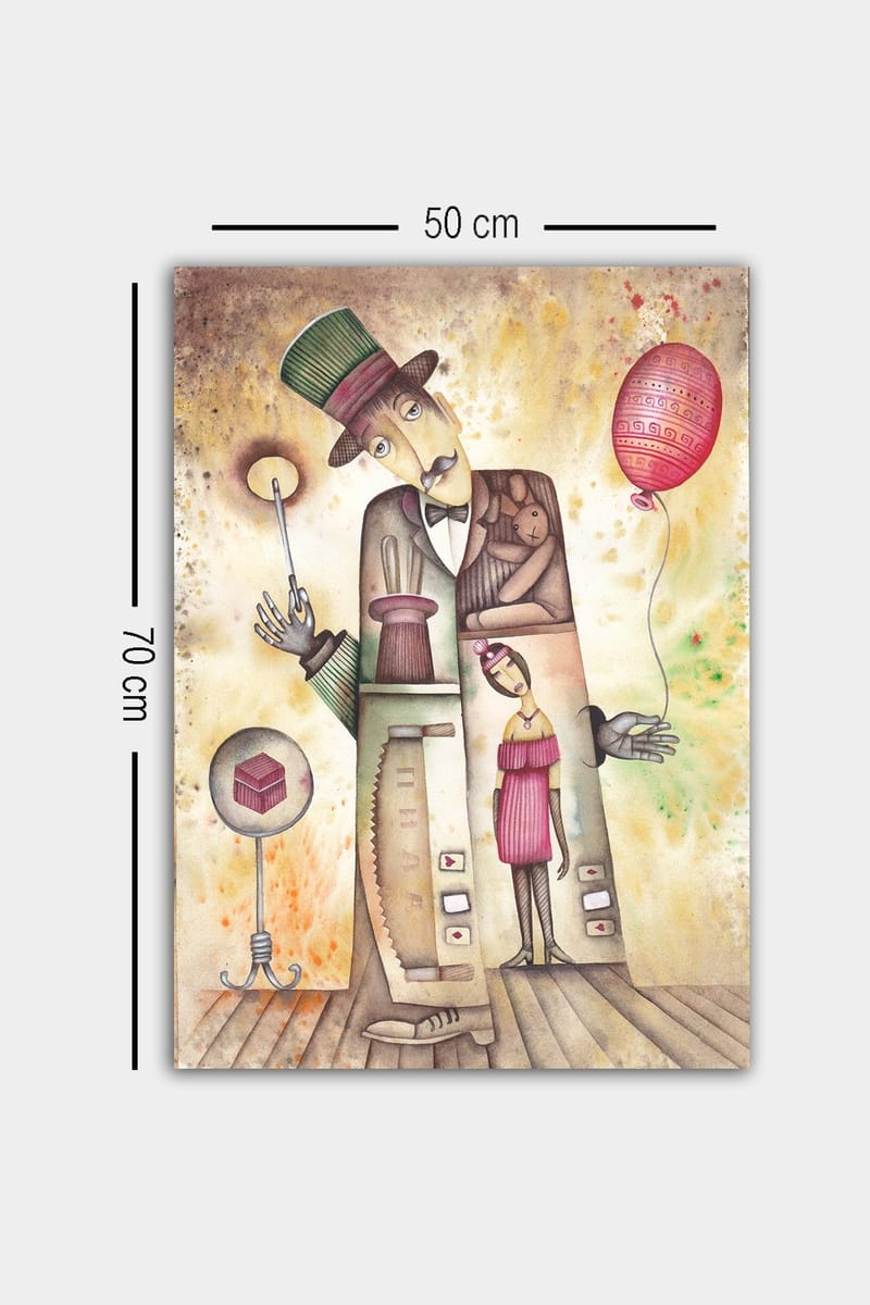 Dekorativ Canvasbilde 50x70 cm - Flerfarget - Interiør - Maleri & posters - Lerretsbilder