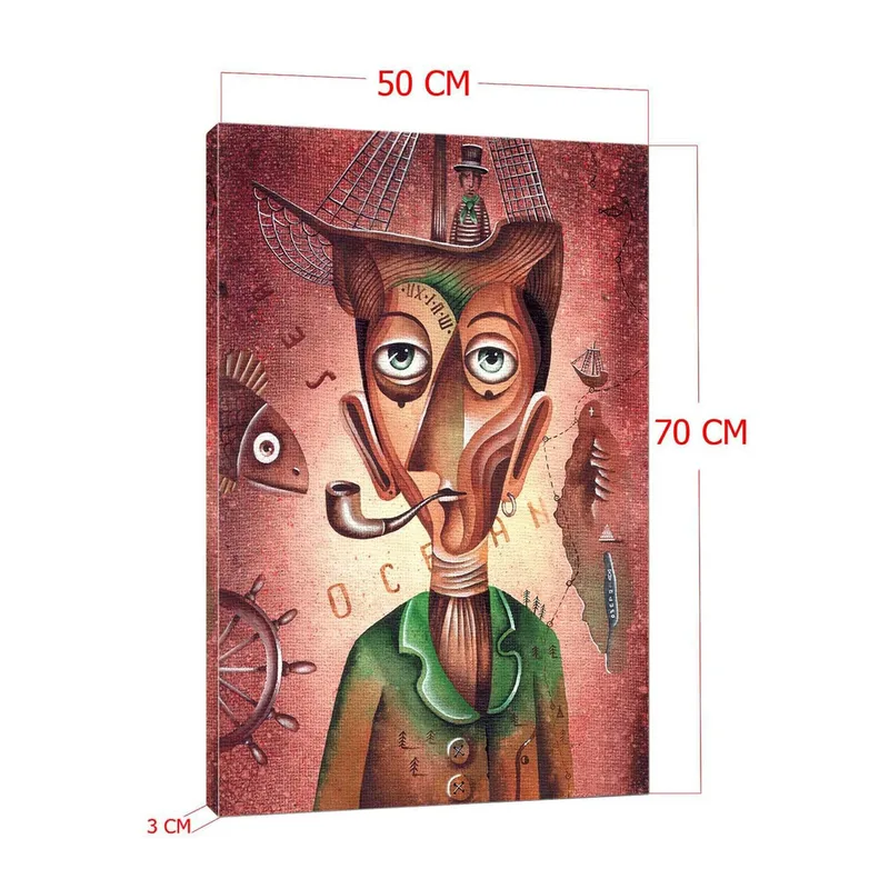 Dekorativ Canvasbilde 50x70 cm - Flerfarget - Interiør - Maleri & posters - Lerretsbilder