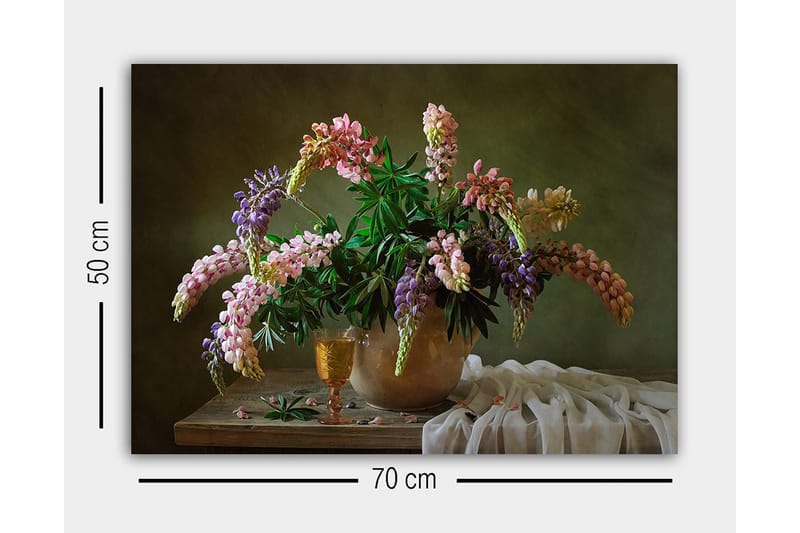 Dekorativ Canvasbilde 50x70 cm - Flerfarget - Interiør - Maleri & posters - Lerretsbilder