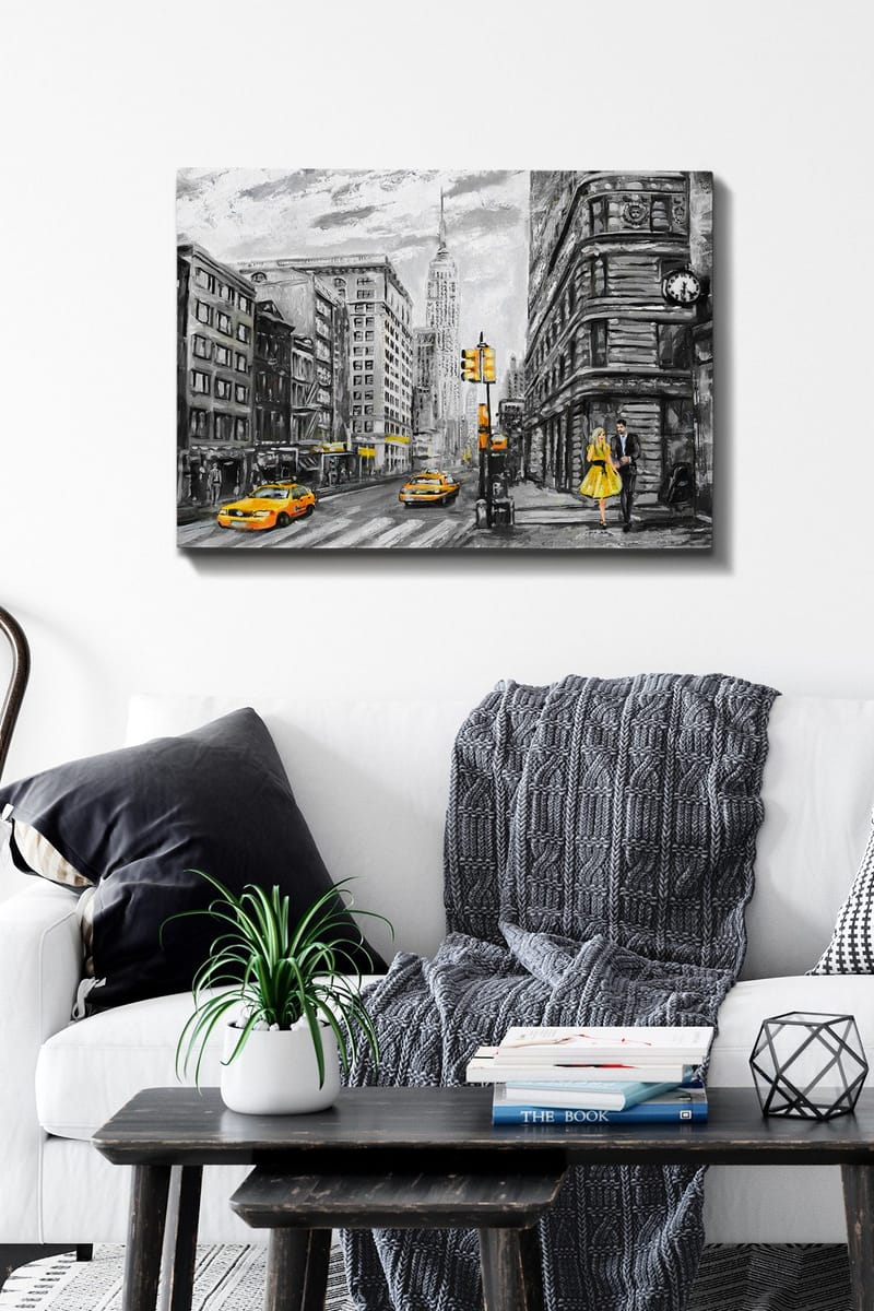 Dekorativ Canvasbilde 50x70 cm - Flerfarget - Interiør - Maleri & posters - Lerretsbilder