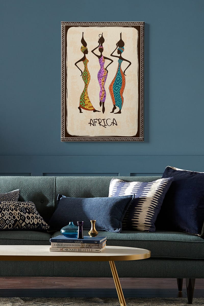 Dekorativ Canvasbilde 50x70 cm - Flerfarget - Interiør - Maleri & posters - Lerretsbilder