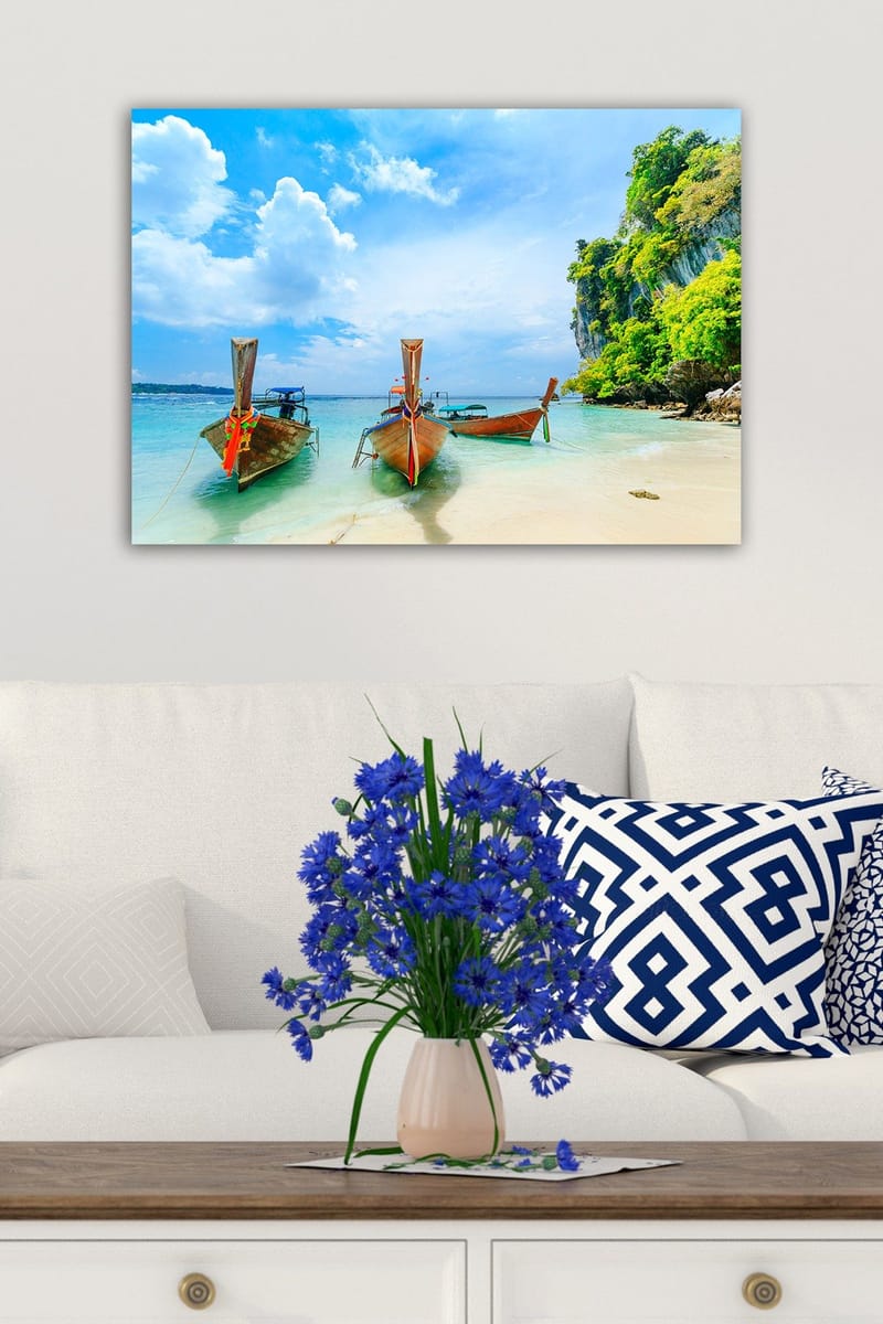 Dekorativ Canvasbilde 50x70 cm - Flerfarget - Interiør - Maleri & posters - Lerretsbilder