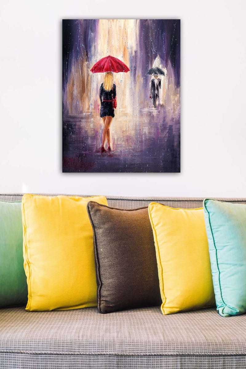 Dekorativ Canvasbilde 50x70 cm - Flerfarget - Interiør - Maleri & posters - Lerretsbilder