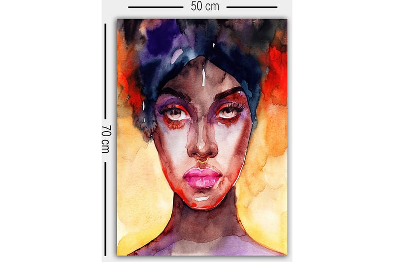 Dekorativ Canvasbilde 50x70 cm - Flerfarget - Interiør - Maleri & posters - Lerretsbilder