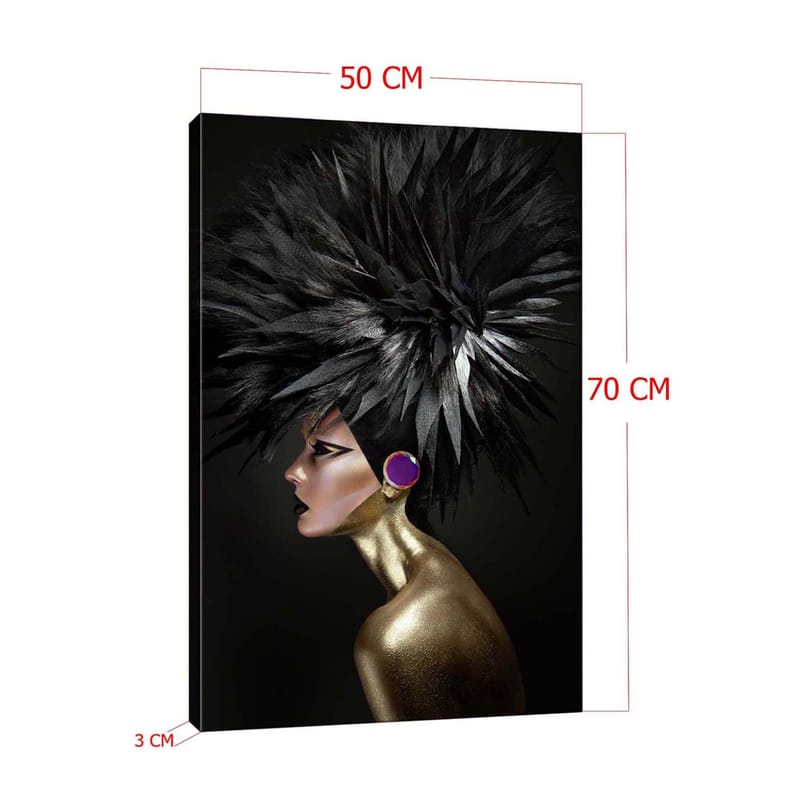 Dekorativ Canvasbilde 50x70 cm - Flerfarget - Interiør - Maleri & posters - Lerretsbilder