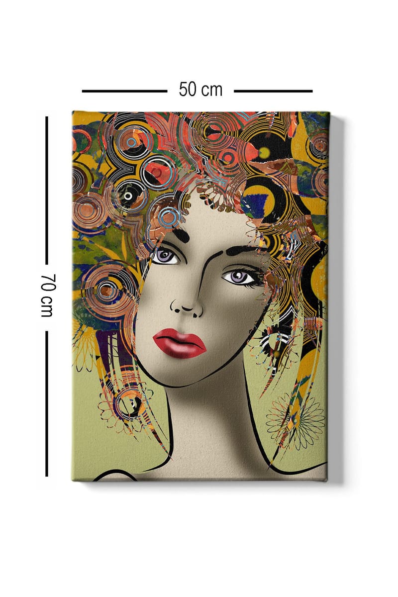 Dekorativ Canvasbilde 50x70 cm - Flerfarget - Interiør - Maleri & posters - Lerretsbilder