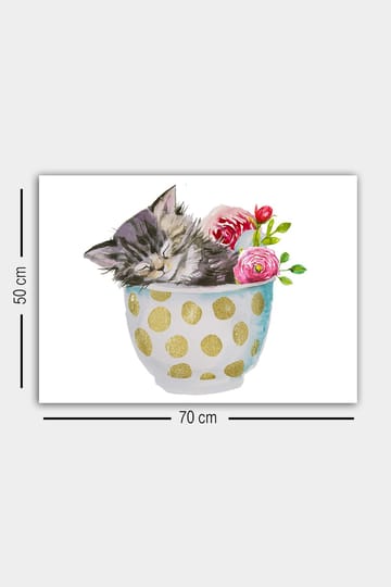 Dekorativ Canvasbilde 50x70 cm - Flerfarget - Interiør - Maleri & posters - Lerretsbilder