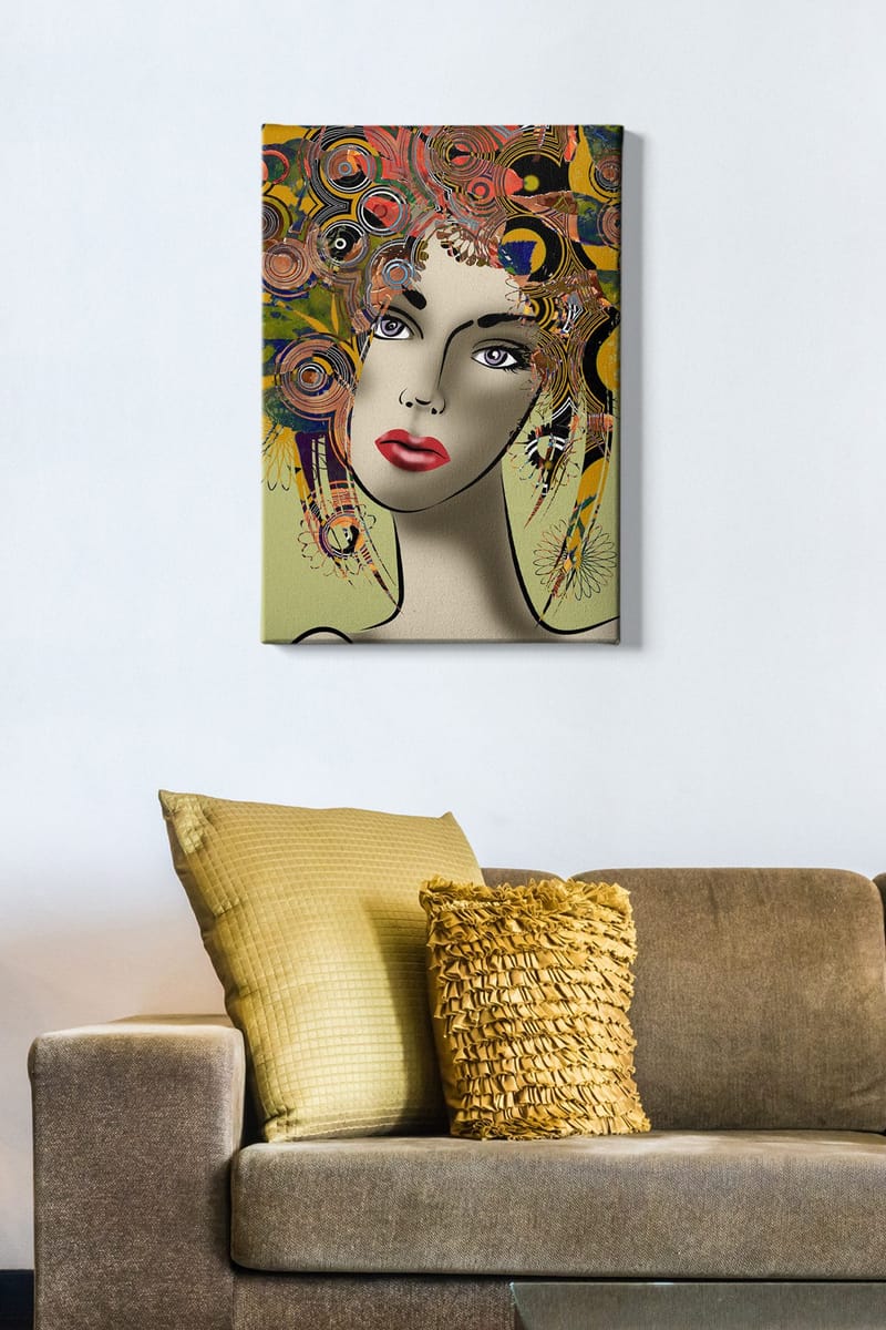 Dekorativ Canvasbilde 50x70 cm - Flerfarget - Interiør - Maleri & posters - Lerretsbilder