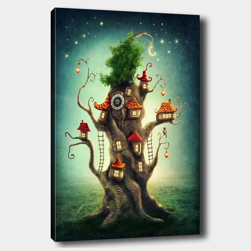 Dekorativ Canvasbilde 70x100 cm - Flerfarget - Interiør - Maleri & posters - Lerretsbilder