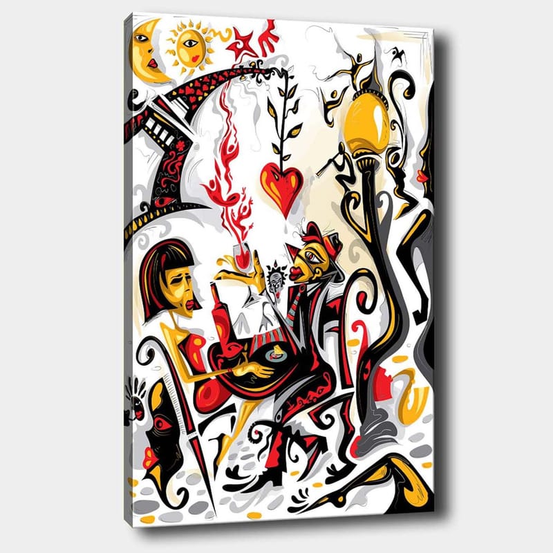 Dekorativ Canvasbilde 70x100 cm - Flerfarget - Interiør - Maleri & posters - Lerretsbilder