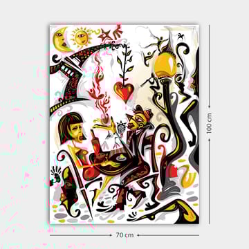 Dekorativ Canvasbilde 70x100 cm - Flerfarget - Interiør - Maleri & posters - Lerretsbilder