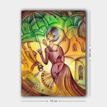 Dekorativ Canvasbilde 70x100 cm - Flerfarget - Interiør - Maleri & posters - Lerretsbilder