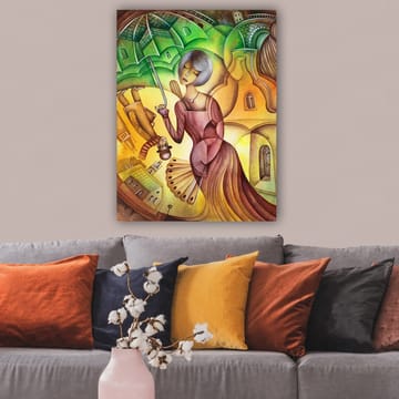 Dekorativ Canvasbilde 70x100 cm - Flerfarget - Interiør - Maleri & posters - Lerretsbilder