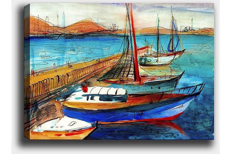 Dekorativ Canvasbilde 70x100 cm - Flerfarget - Interiør - Maleri & posters - Lerretsbilder