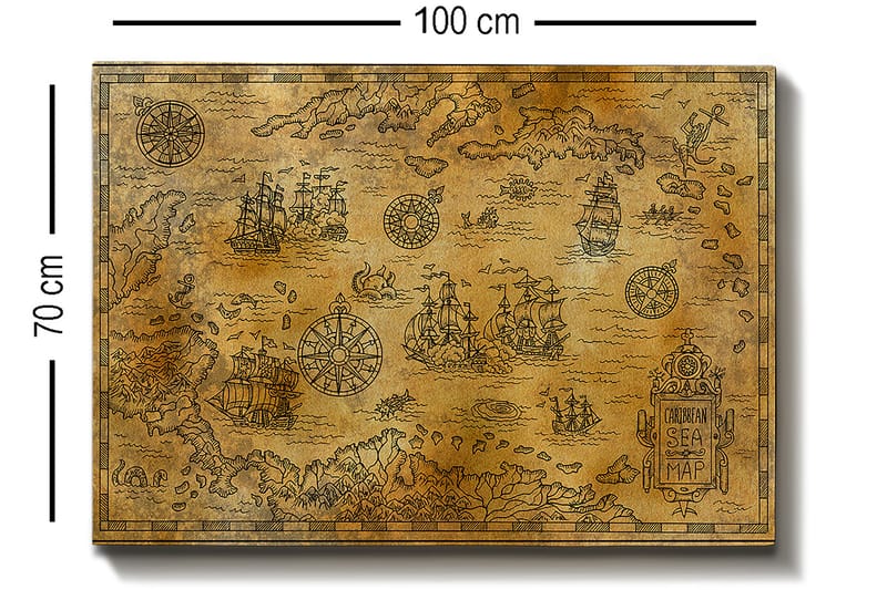 Dekorativ Canvasbilde 70x100 cm - Flerfarget - Interiør - Maleri & posters - Lerretsbilder