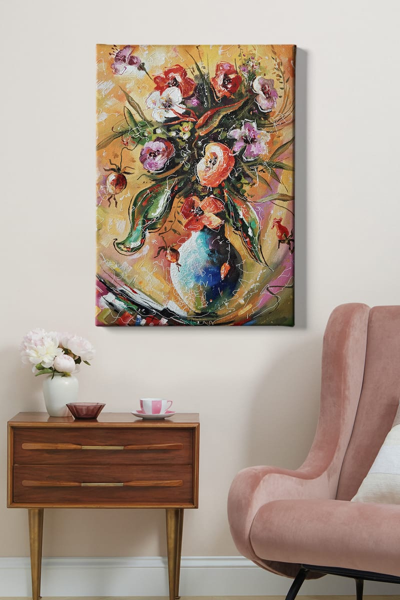 Dekorativ Canvasbilde 70x100 cm - Flerfarget - Interiør - Maleri & posters - Lerretsbilder