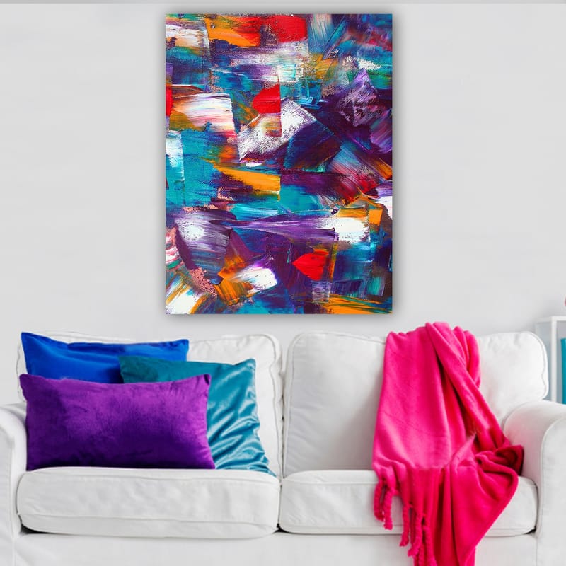 Dekorativ Canvasbilde 70x100 cm - Flerfarget - Interiør - Maleri & posters - Lerretsbilder
