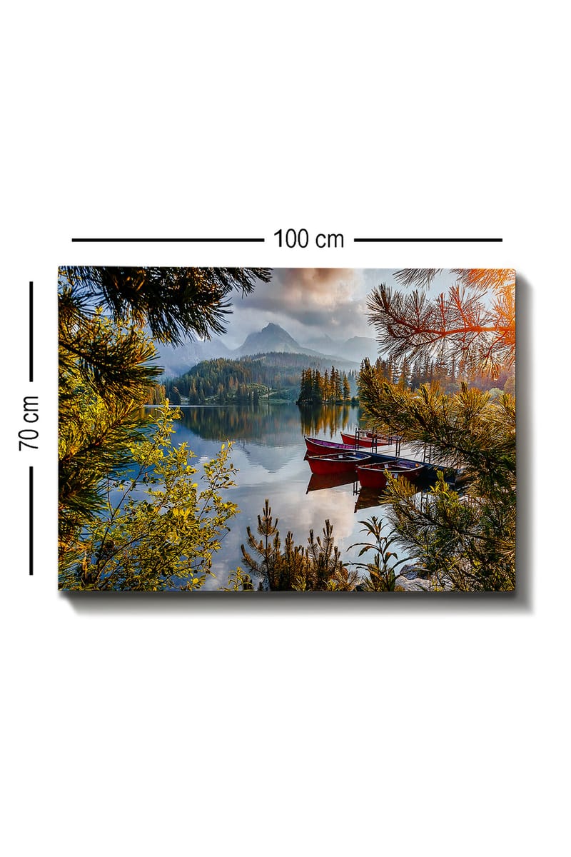 Dekorativ Canvasbilde 70x100 cm - Flerfarget - Interiør - Maleri & posters - Lerretsbilder